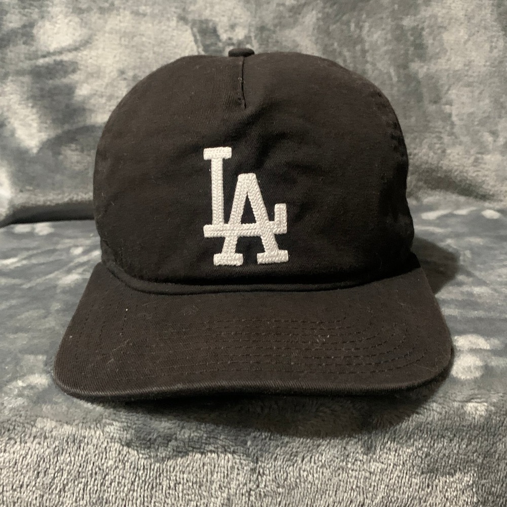 New Era LA Dodgers Black Snapback Hat Cap Men's One Size Fits Most MLB Baseball